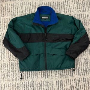 Timberland Men's Green and Black Windbreaker